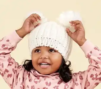 K-D Knit Double Pom-Pom Beanie