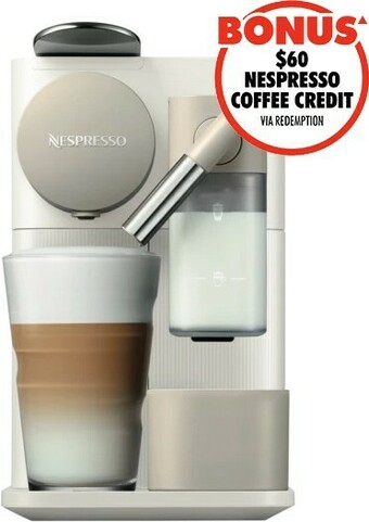 The Good Guys Nespresso DeLonghi Lattissima One Capsule Machine offer