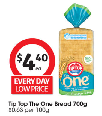 Coles Tip Top The One Bread 700g offer