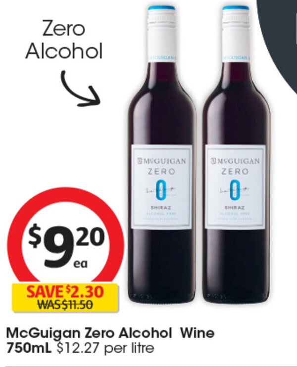 McGuigan Zero Alcohol Wine 750mL offer at Coles