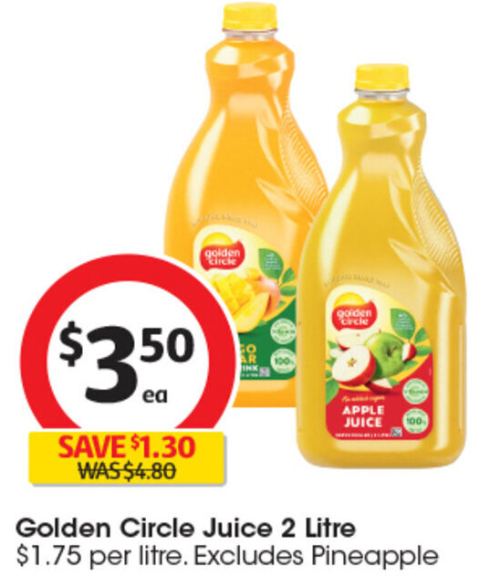 Golden Circle Juice 2 Litre offer at Coles
