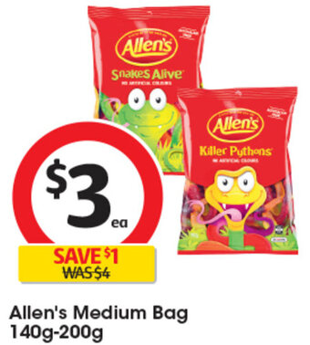 Coles Allen's Medium Bag 140g-200g offer