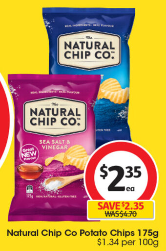 Coles Natural Chip Co Potato Chips 175g offer