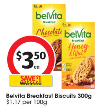 Coles Belvita Breakfast Biscuits 300g offer
