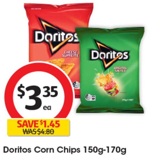 Doritos Corn Chips 150g170g offer at Coles