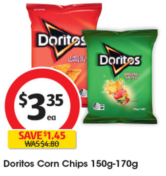 Coles Doritos Corn Chips 150g-170g offer