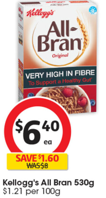 Coles Kellogg's All Bran 530g offer
