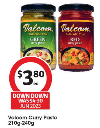 Coles Valcom Curry Paste 210g-240g offer
