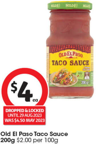 Coles Old El Paso Taco Sauce 200g offer
