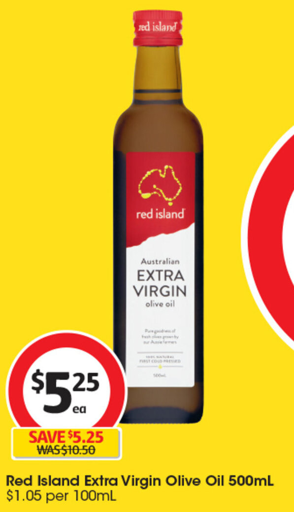 Red Island Extra Virgin Olive Oil 500mL offer at Coles Red Island Extra Virgin Olive Oil 500mL offer at Coles