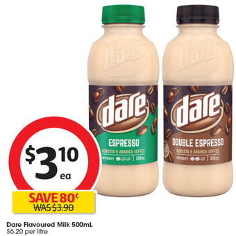 Coles Dare Flavoured Milk 500mL offer