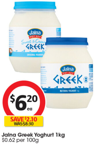 Coles Jalna Greek Yoghurt 1kg offer