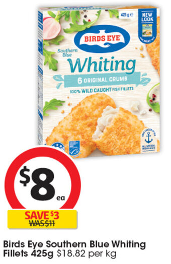 Coles Birds Eye Southern Blue Whiting Fillets 425g offer