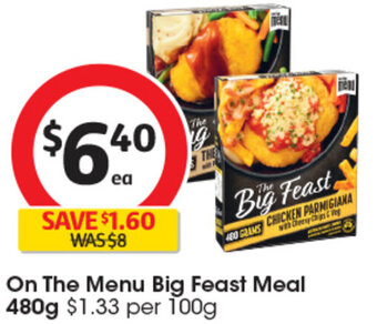 Coles On The Menu Big Feast Meal 480g offer