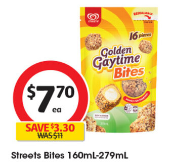 Coles Streets Bites 160mL-279mL offer