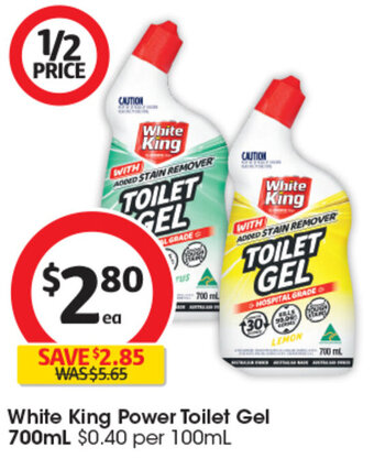 Coles White King Power Toilet Gel 700mL offer