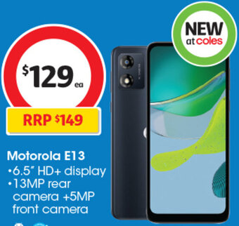 Coles Motorola E13 offer
