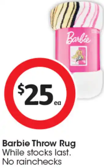Barbie Throw Rug
