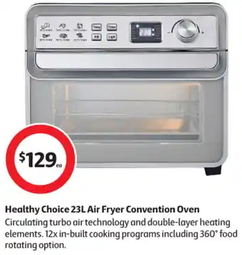 Coles Healthy Choice 23L Air Fryer Convention Oven offer