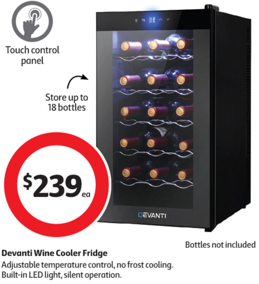 Devanti Wine Cooler Fridge offer at Coles