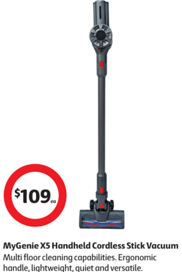 MyGenie X5 Handheld Cordless Stick Vacuum offer at Coles
