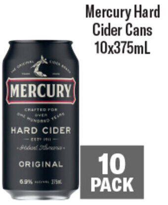 Mercury Hard Cider Cans 10x375mL