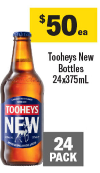 Coles Tooheys New Bottles 24x375mL offer