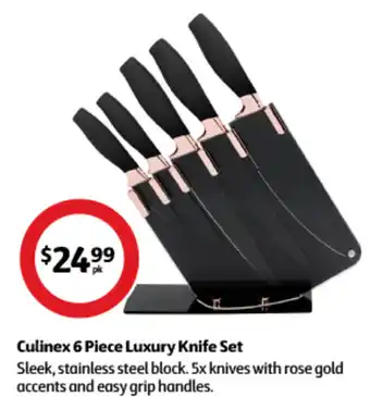 Coles Culinex 6 Piece Luxury Knife Set offer