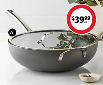Coles A. Wok with Lid 32cm. offer