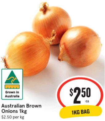 IGA Australian Brown Onions 1kg offer