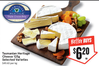IGA Tasmanian Heritage Cheese 125g Selected Varieties offer