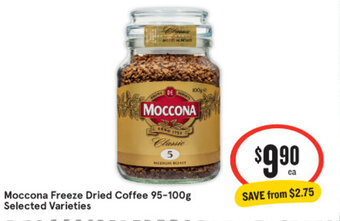 IGA Moccona Freeze Dried Coffee 95-100g Selected Varieties offer