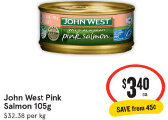 IGA John West Pink Salmon 105g offer