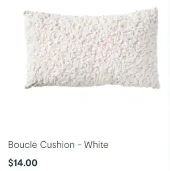 Kmart Boucle Cushion - White offer