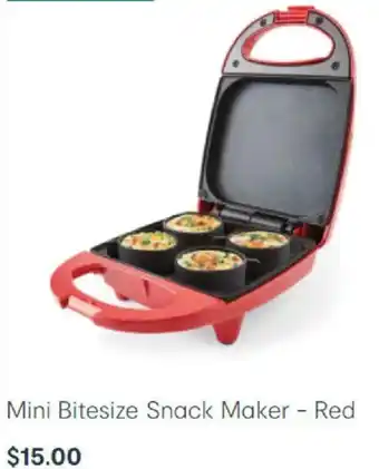Kmart Mini Bitesize Snack Maker - Red offer