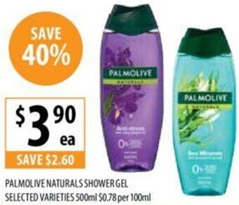 Supabarn PALMOLIVE NATURALS SHOWER GEL SELECTED VARIETIES 500ml offer