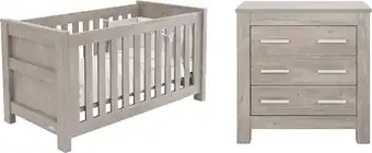 Baby Bunting Love n care bordeaux cot & 3 drawer chest offer