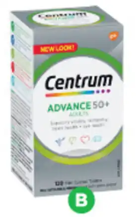 Woolworths B Centrum Advance 50+ Daily Multivitamin Supplements Pk 120* offer