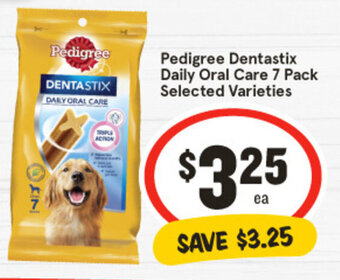 IGA Pedigree Dentastix Daily Oral Care 7 Pack Selected Varieties offer