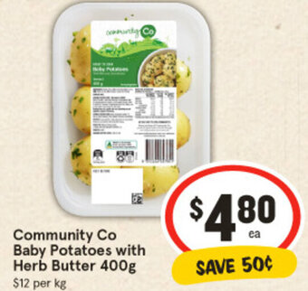 IGA Community Co Baby Potatoes with Herb Butter 400g offer