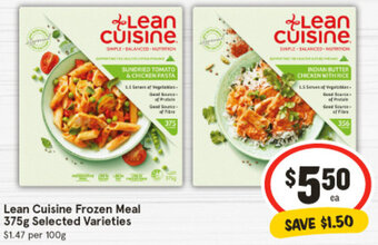 IGA Lean Cuisine Frozen Meal 375g Selected Varieties offer