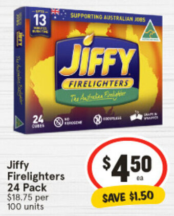 IGA Jiffy Firelighters 24 Pack offer