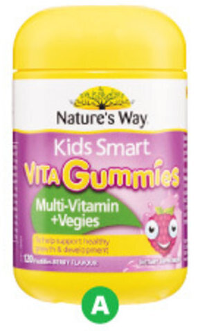 Woolworths A Nature's Way Kids Smart Vita Gummies Multivitamin Pk 120- offer