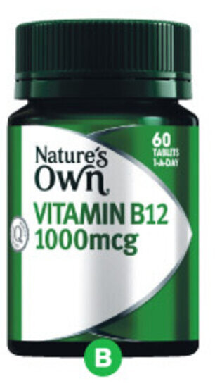 Woolworths B Nature's Own Vitamin B12 1000mcg Tablets Pk 60- offer