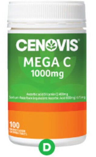Woolworths D Cenovis Mega C 1000mg Chewable Tablets Pk 100- offer