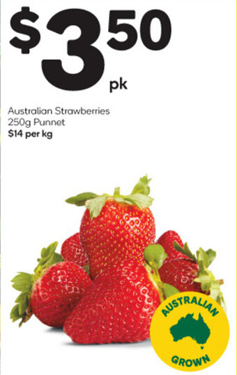 Woolworths Australian Strawberries 250g Punnet offer