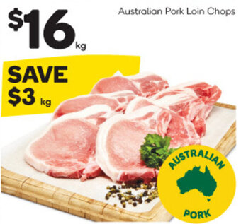 Woolworths Australian Pork Loin Chops offer