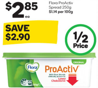 Woolworths Flora ProActiv Spread 250g offer