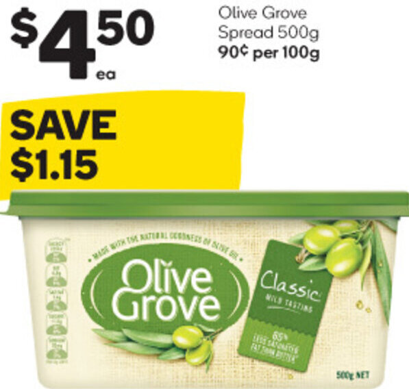 Olive Grove Spread 500g offer at Woolworths