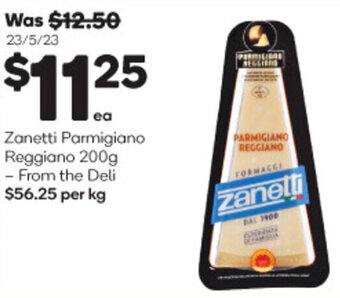 Zanetti Parmigiano Reggiano 200g